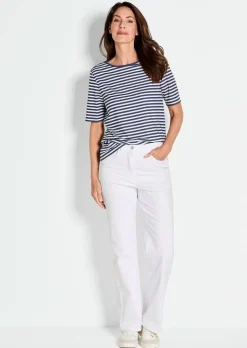 T-shirt à rayures en jersey de viscose