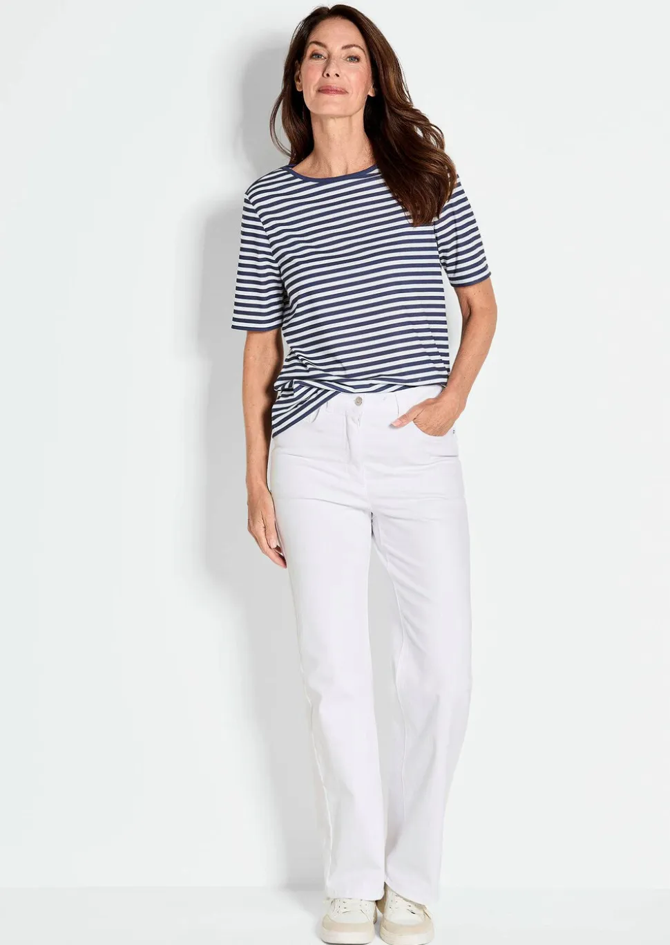 T-shirt à rayures en jersey de viscose
