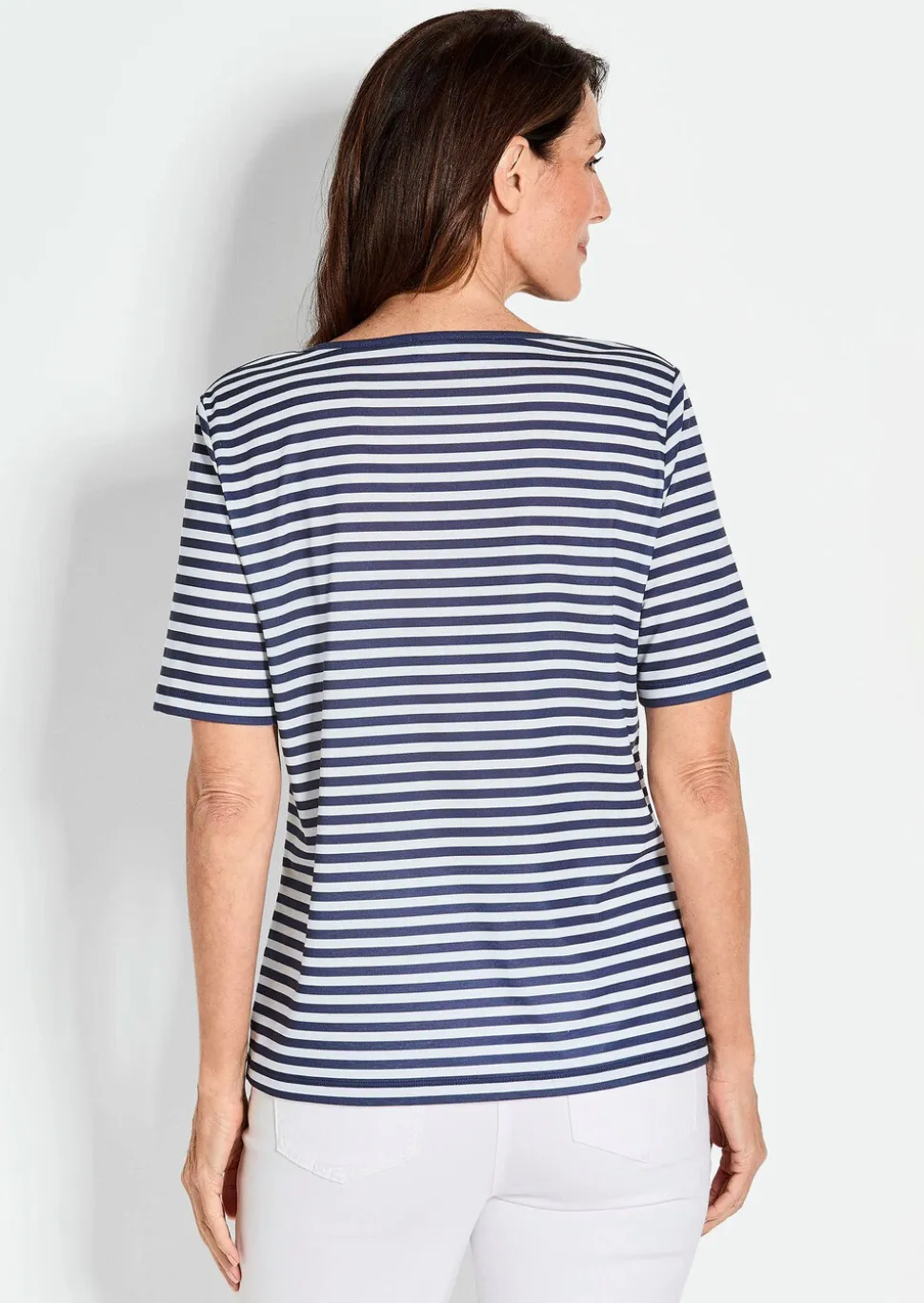 T-shirt à rayures en jersey de viscose