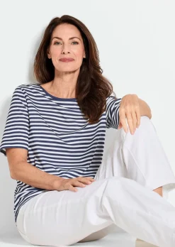 T-shirt à rayures en jersey de viscose