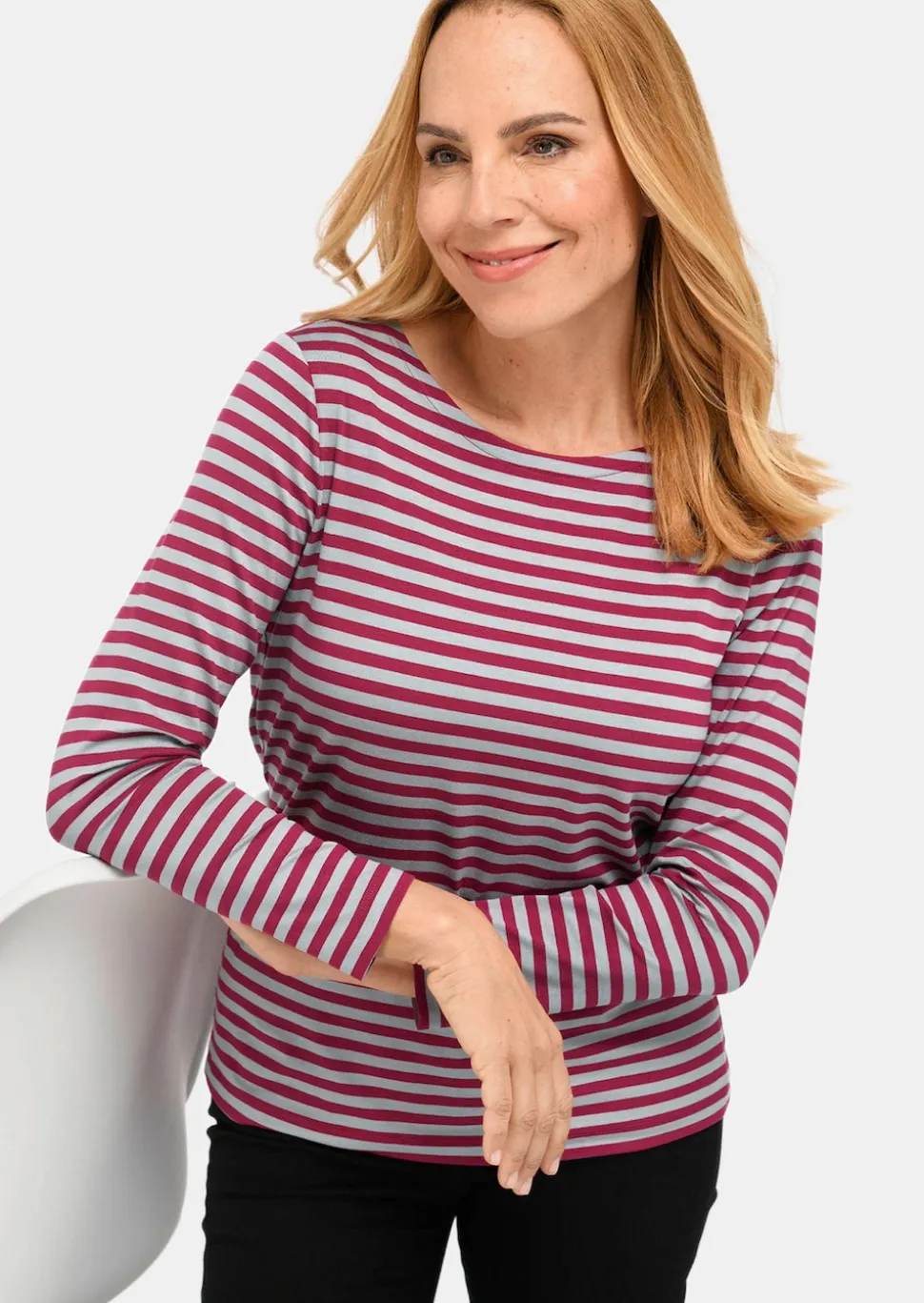 T-shirt à rayures multicolores