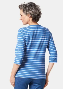 T-shirt à rayures multicolores