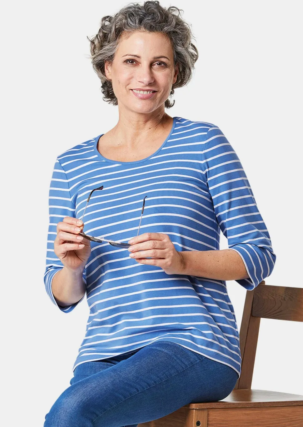 T-shirt à rayures multicolores