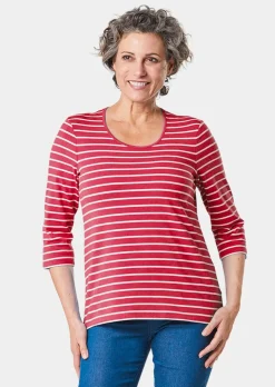T-shirt à rayures multicolores