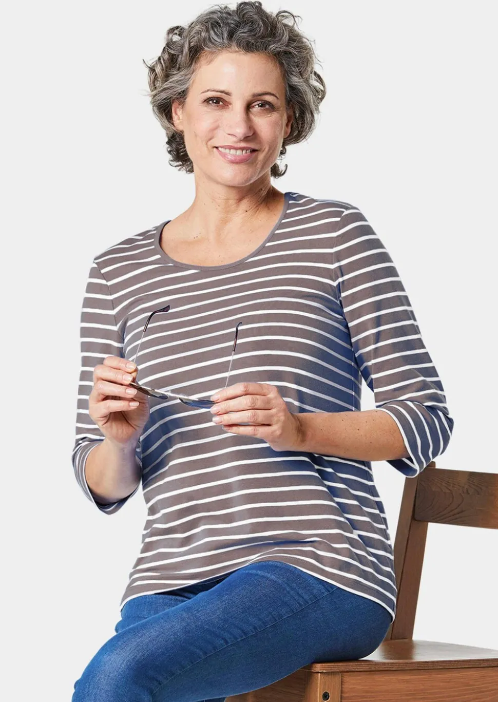 T-shirt à rayures multicolores
