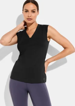 T-shirt sport à col droit