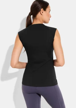 T-shirt sport à col droit