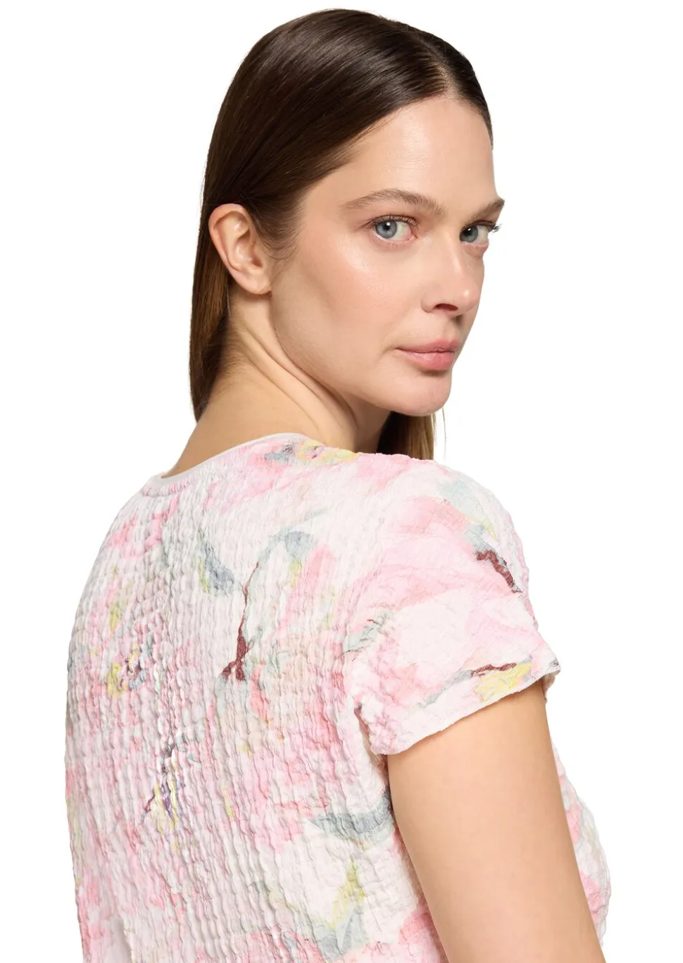 T-shirt structuré avec motif floral