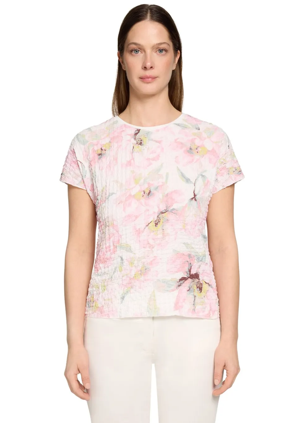 T-shirt structuré avec motif floral