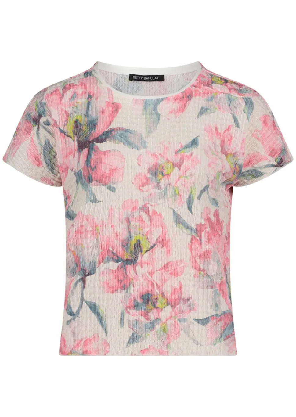 T-shirt structuré avec motif floral
