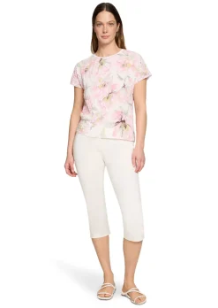 T-shirt structuré avec motif floral