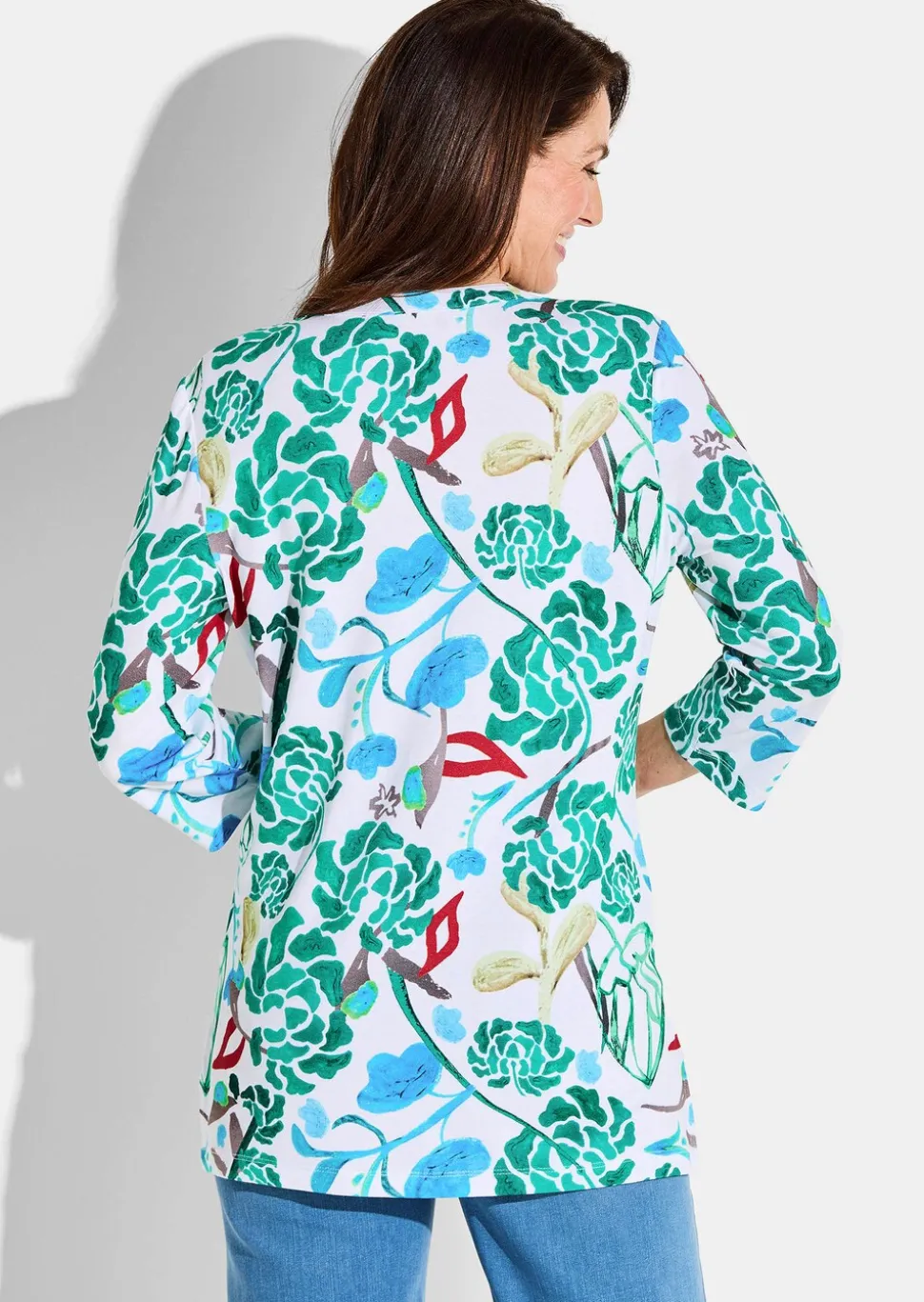 Tunique avec imprimé intégral haut en couleur