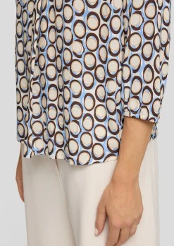 Tunique en pure viscose avec imprimé graphique