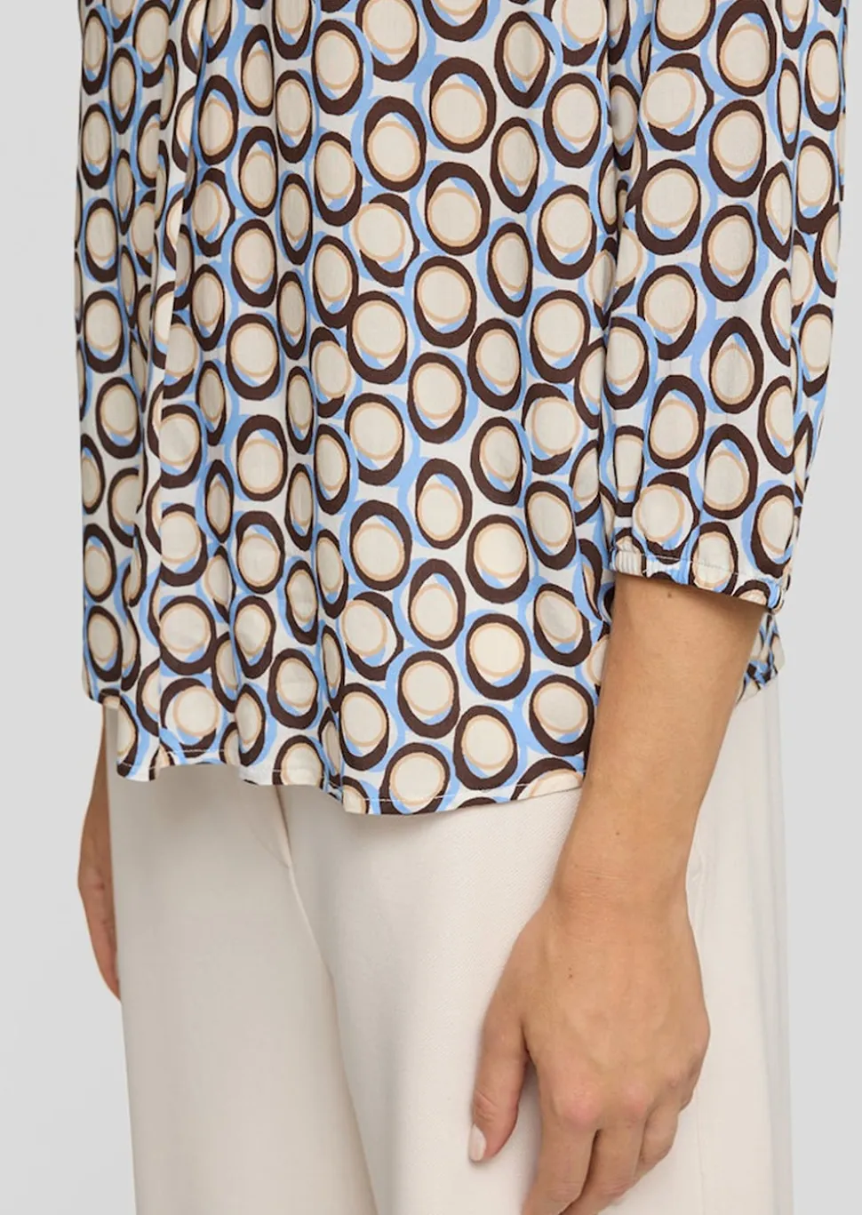 Tunique en pure viscose avec imprimé graphique