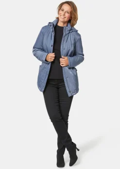 Veste aspect crash avec capuche