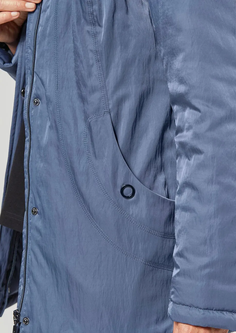 Veste aspect crash avec capuche