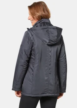 Veste aspect crash avec capuche