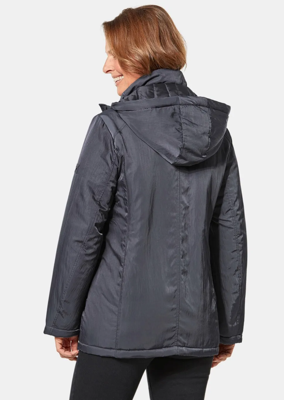 Veste aspect crash avec capuche