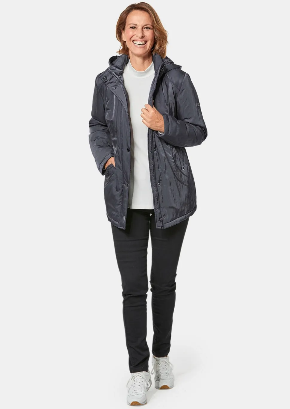 Veste aspect crash avec capuche