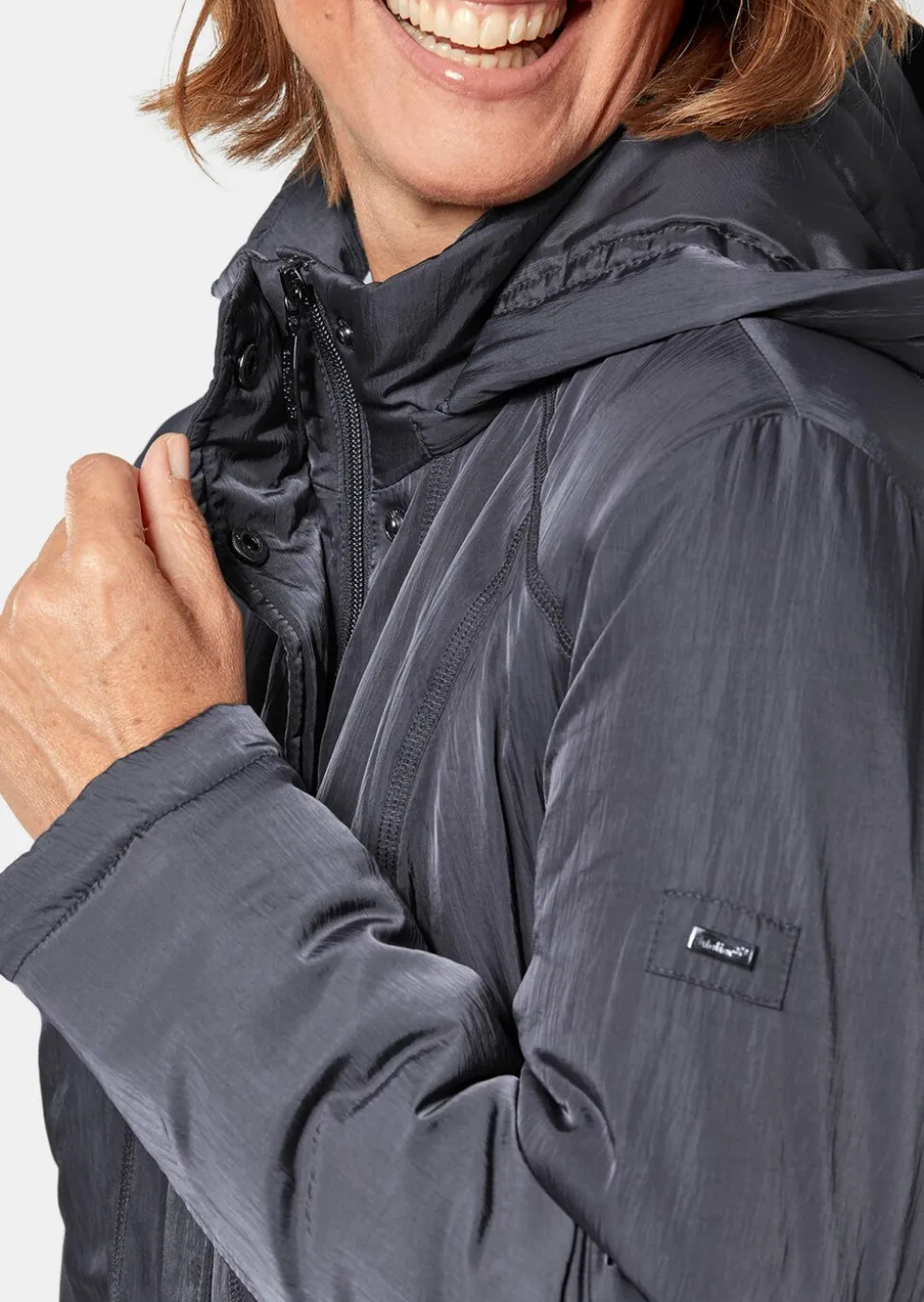 Veste aspect crash avec capuche