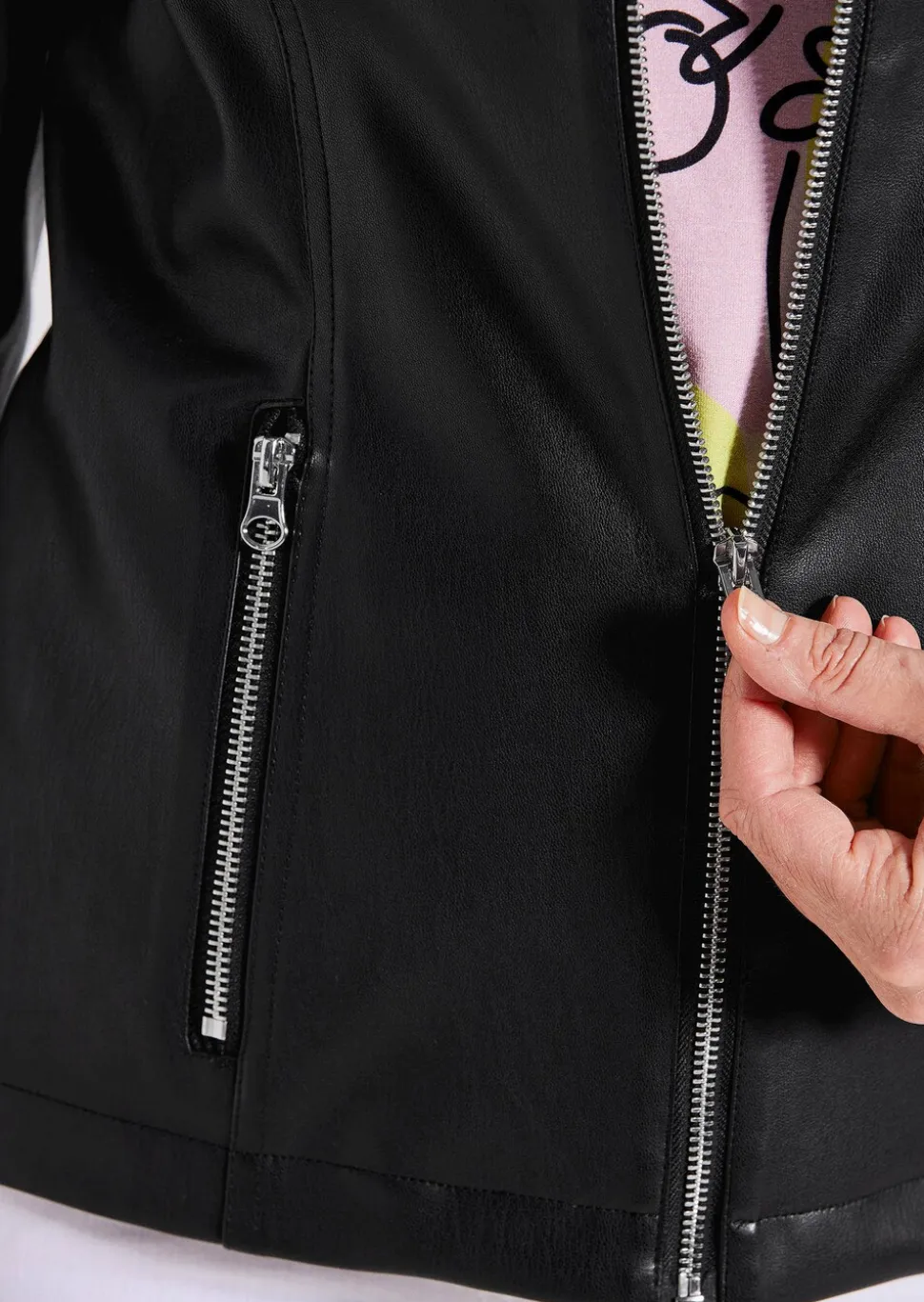 Veste aspect cuir