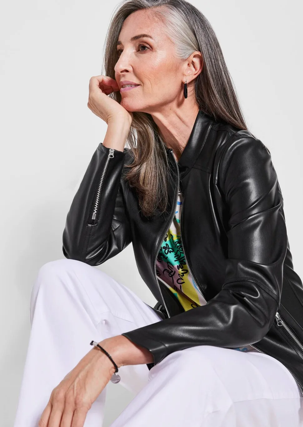 Veste aspect cuir