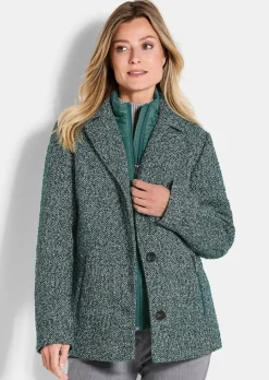 Veste aspect 2-en-1, avec empiècement matelassé