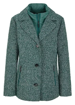 Veste aspect 2-en-1, avec empiècement matelassé