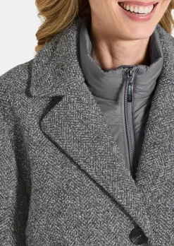 Veste aspect 2-en-1, avec empiècement matelassé