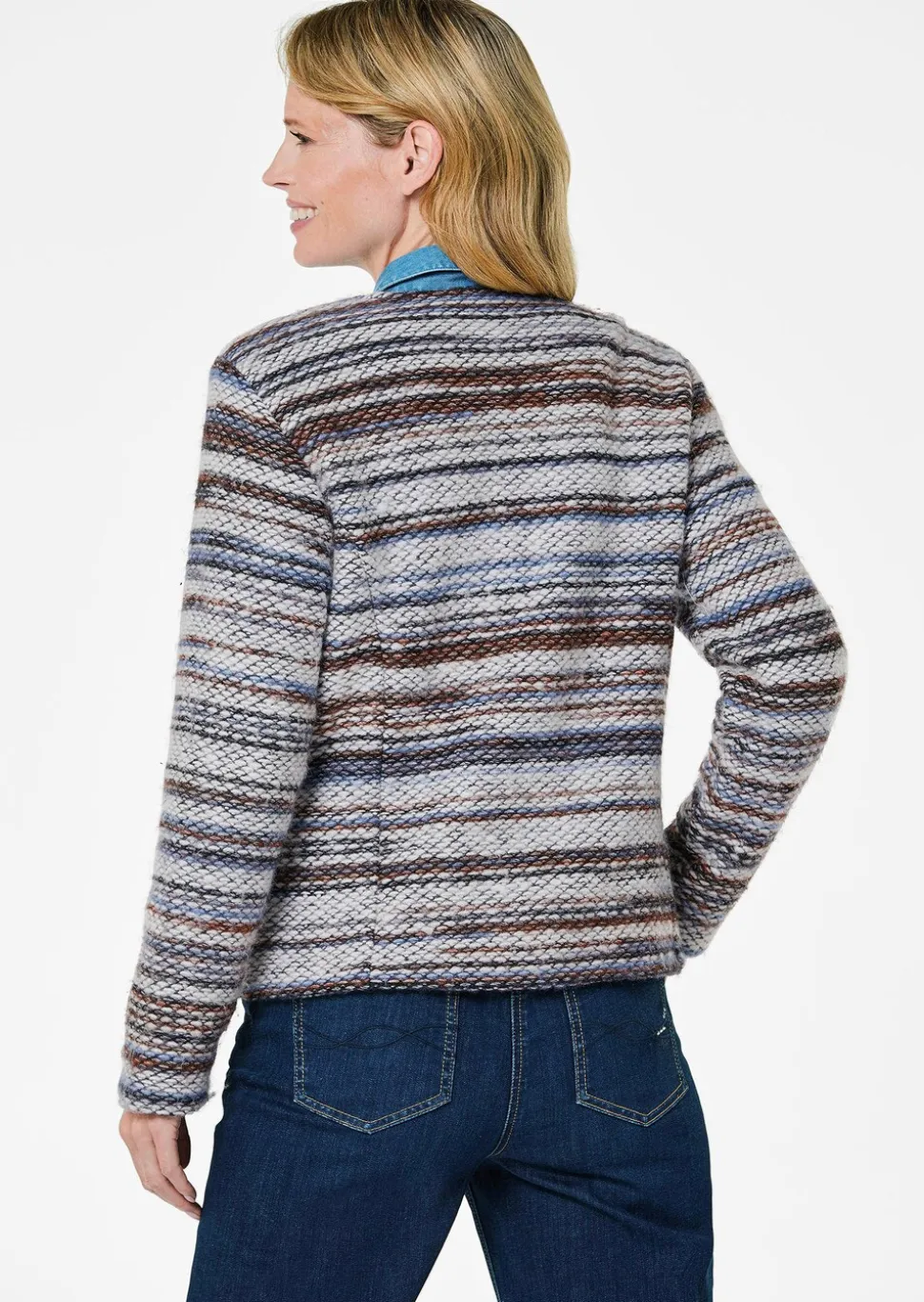 Veste aspect rayé
