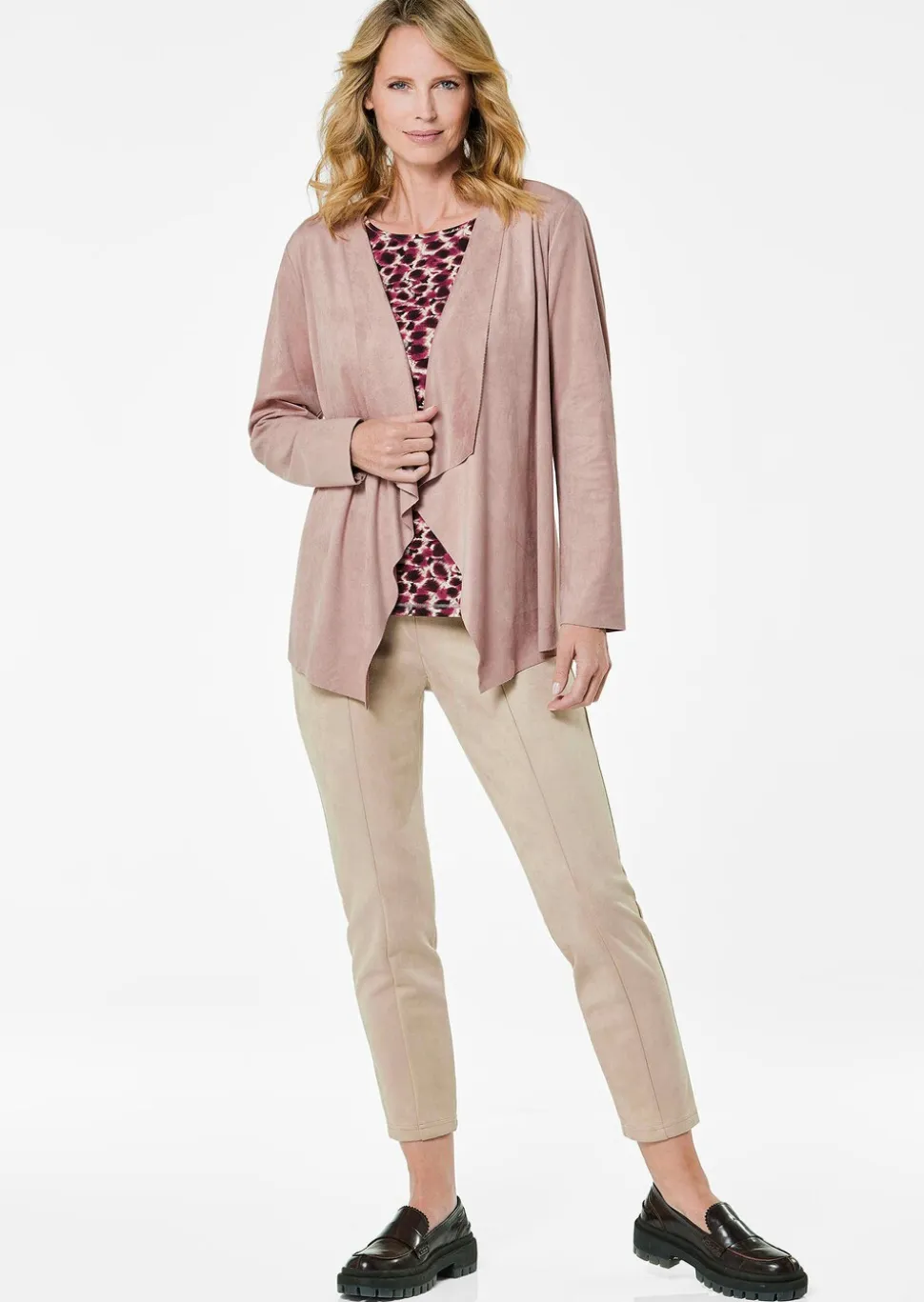 Veste aspect velours avec col bénitier