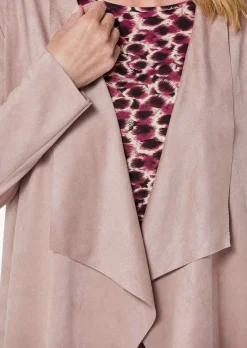 Veste aspect velours avec col bénitier
