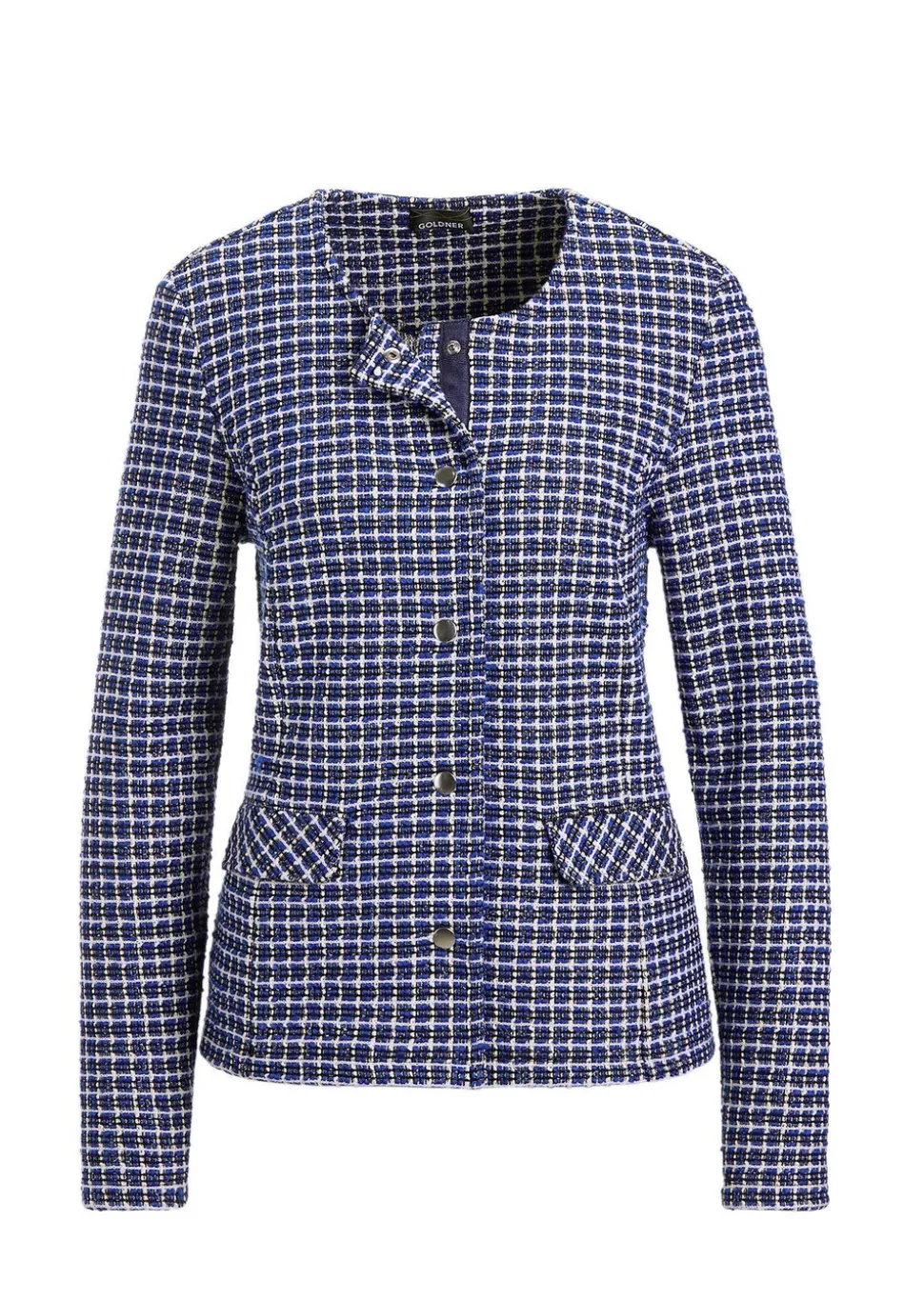 Veste avec motif, aspect carreaux