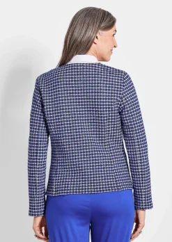 Veste avec motif, aspect carreaux