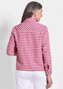 Veste avec motif pied-de-poule