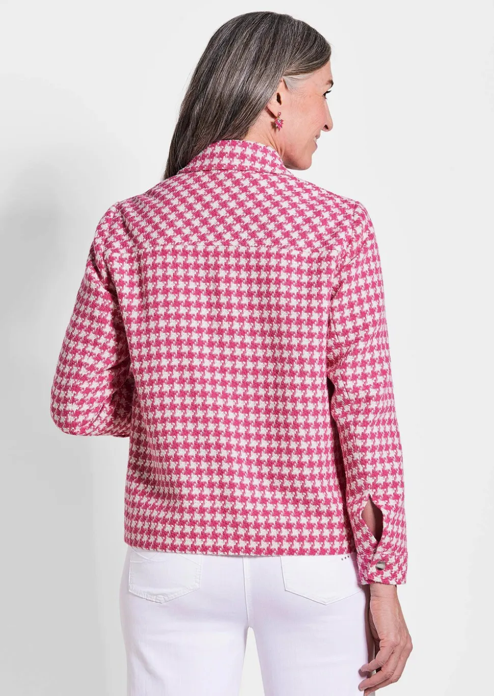 Veste avec motif pied-de-poule