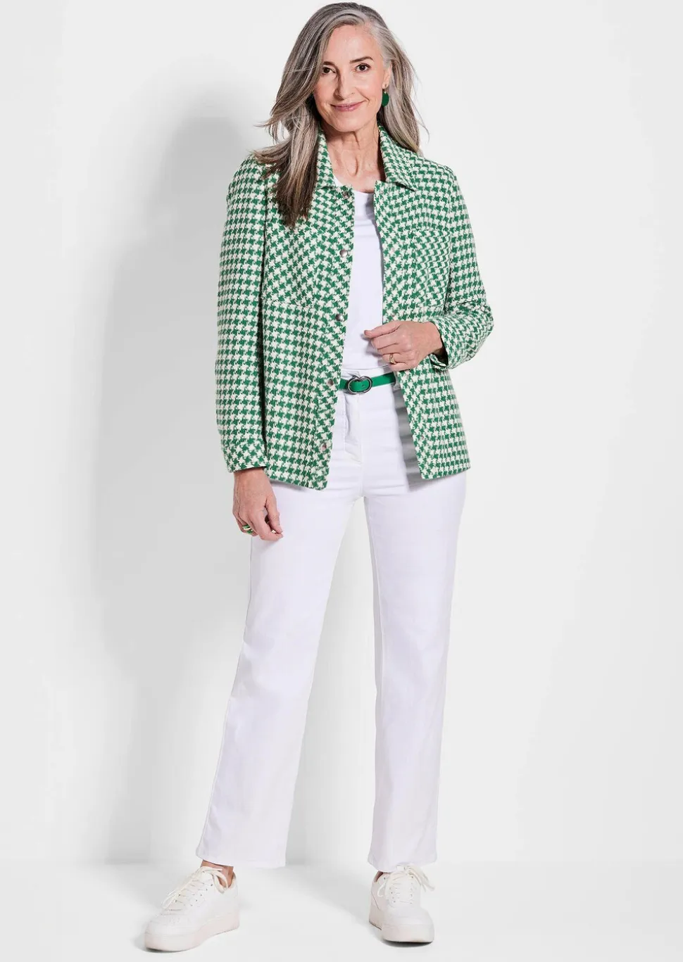 Veste avec motif pied-de-poule