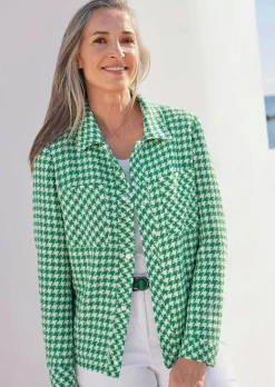 Veste avec motif pied-de-poule