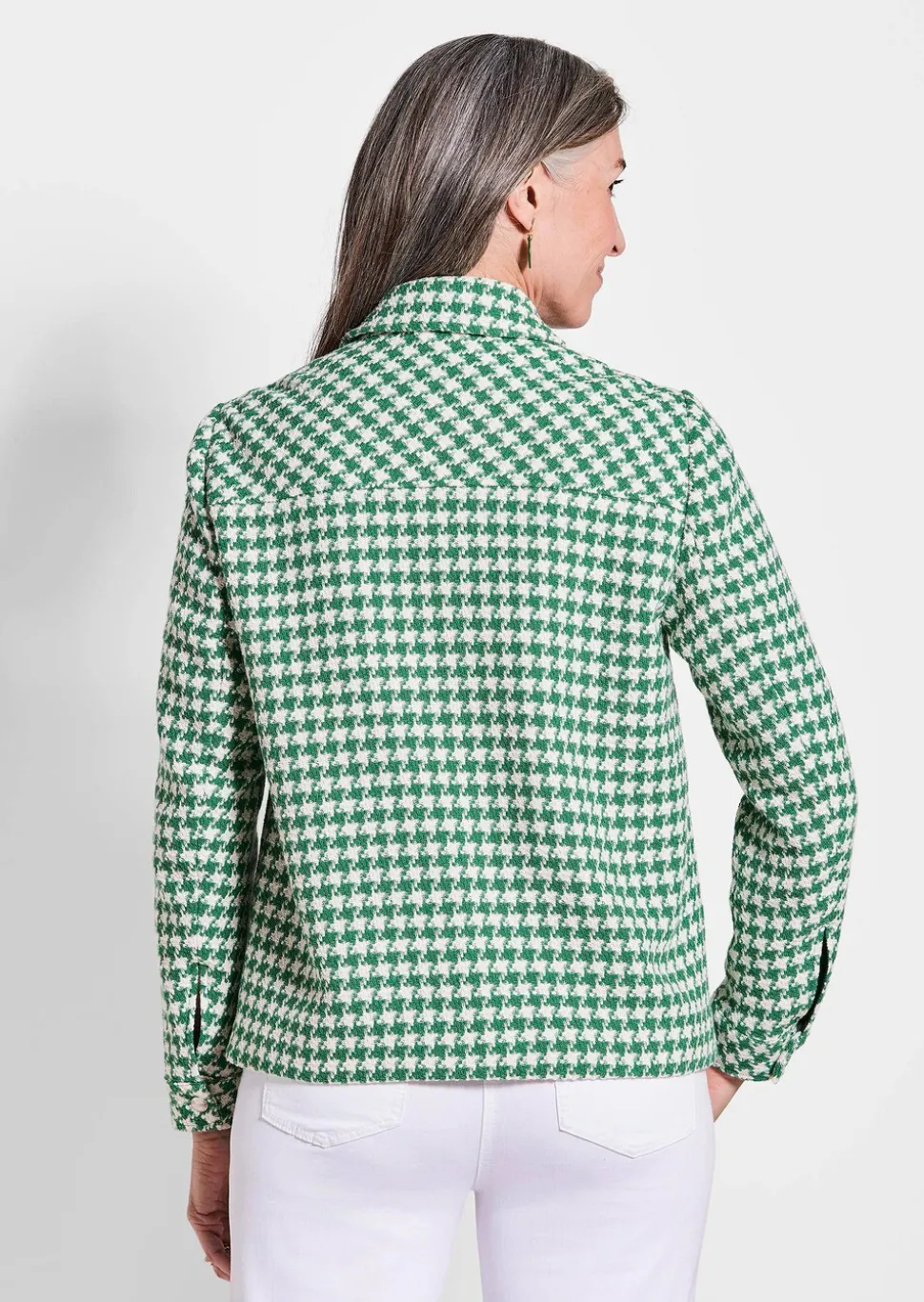 Veste avec motif pied-de-poule