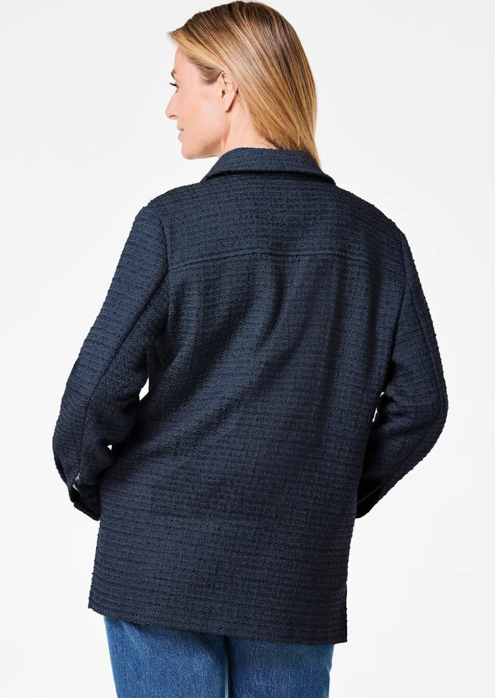 Veste chemisier aspect bouclette
