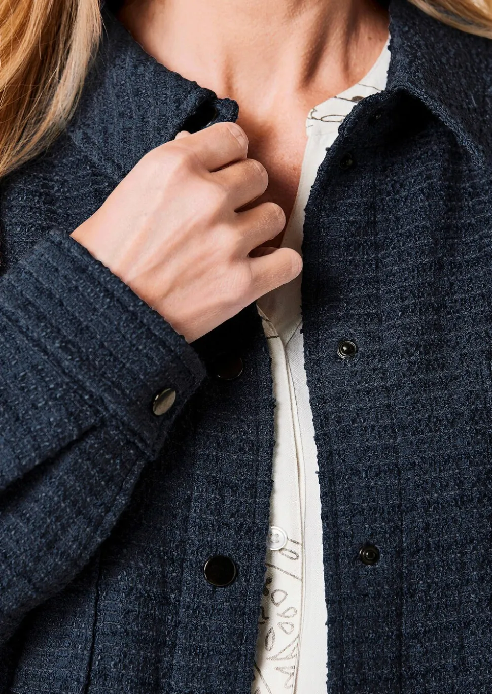 Veste chemisier aspect bouclette