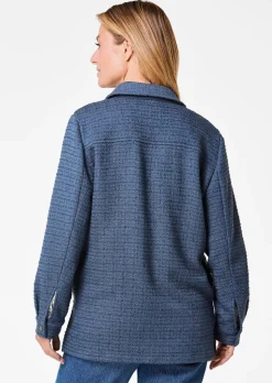Veste chemisier aspect bouclette