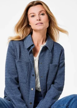 Veste chemisier aspect bouclette