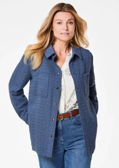Veste chemisier aspect bouclette