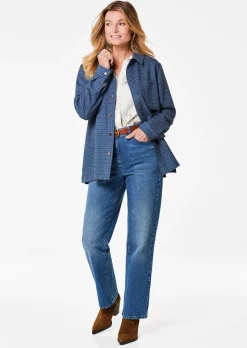 Veste chemisier aspect bouclette