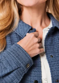 Veste chemisier aspect bouclette