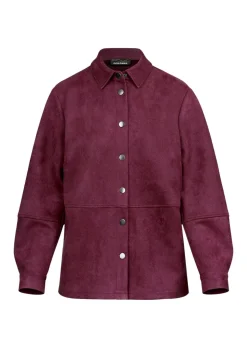 Veste chemisier confortable aspect daim