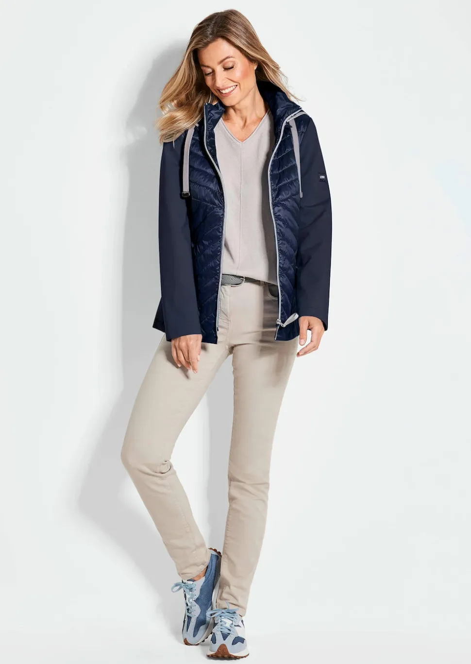 Veste à col droit