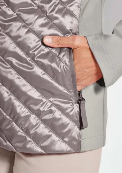 Veste à col droit