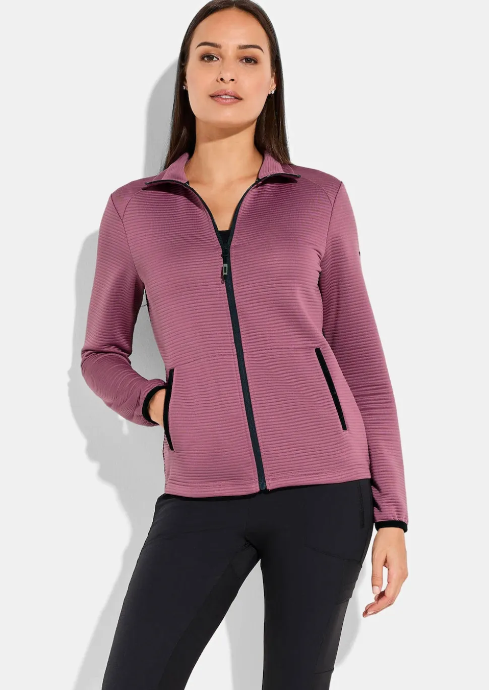 Veste de loisirs en maille côtelée